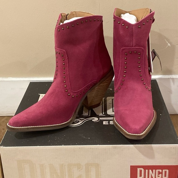 Dingo Classy N Sassy Women’s Western Boot Fuchsia Suede  - Picture 3 of 12